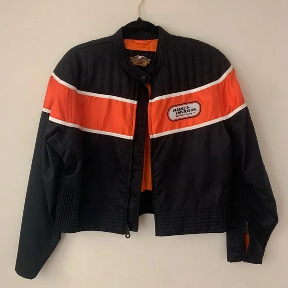 Size Large - Women’s Vintage Harley Davidson Motorcycle Racing Jacket - Picture 1 of 9